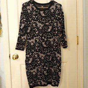 NWT, Tommy Hilfiger, Black and White sweater dress, size S